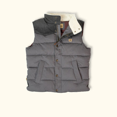 Jackson Vest w/ Sherpa Collar - Gray and Charcoal
